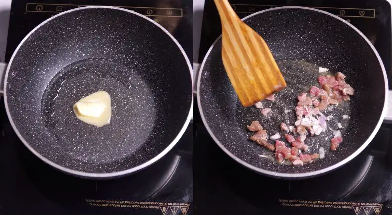 Step 3: Cook the Bacon and Onions Step 3: Cook the Bacon and Onions