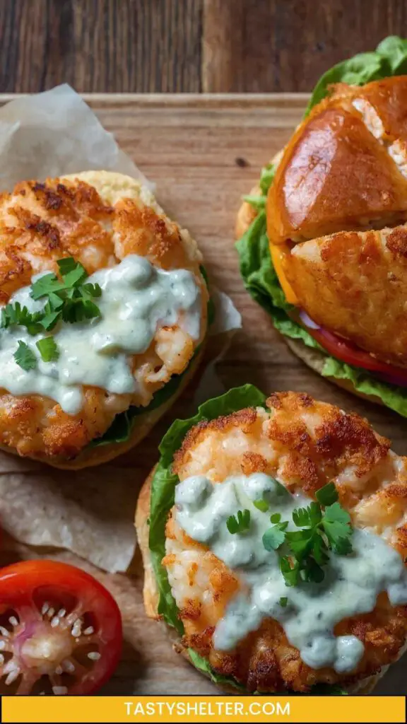 Yummy Crispy Shrimp Burgers Yummy Crispy Shrimp Burgers