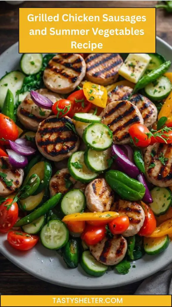 Grilled Chicken Sausages And Summer Vegetables Recipe Grilled Chicken Sausages And Summer Vegetables Recipe