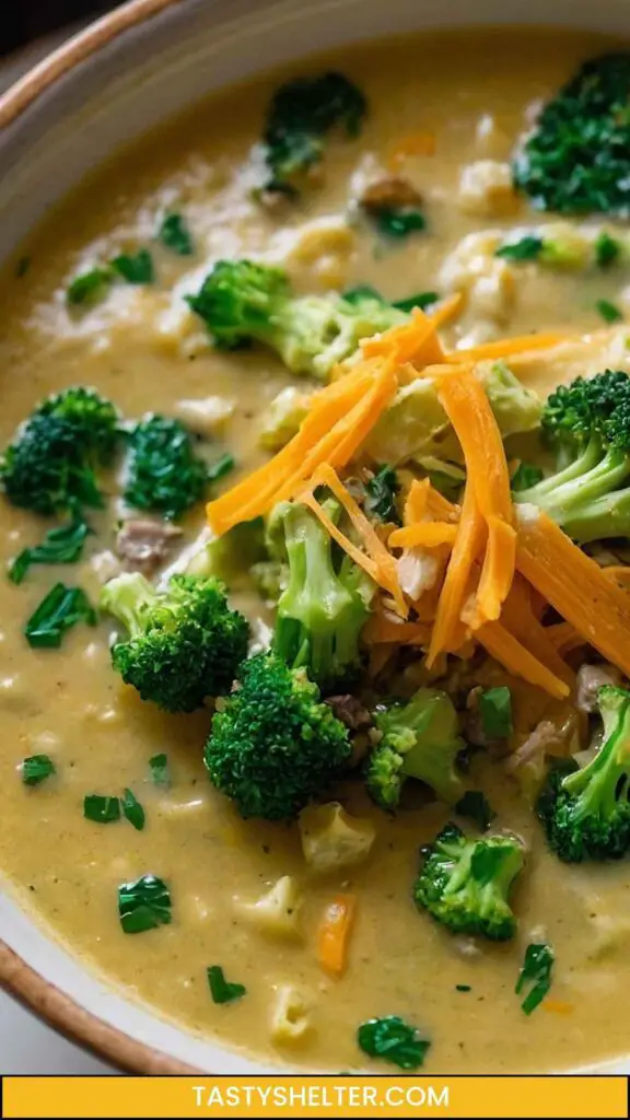 Healthier Cheddar Broccoli Soup Recipe