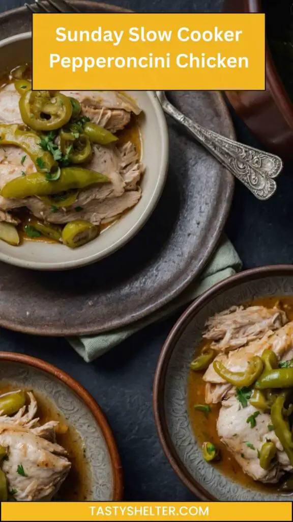 Slow Cooker Pepperoncini Chicken Slow Cooker Pepperoncini Chicken