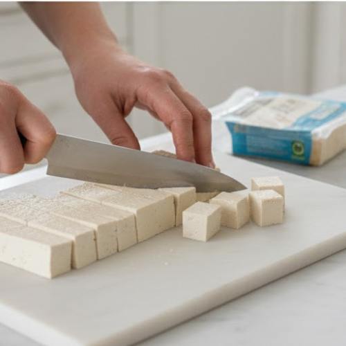Step 2: Prepare the Tofu Step 2: Prepare the Tofu