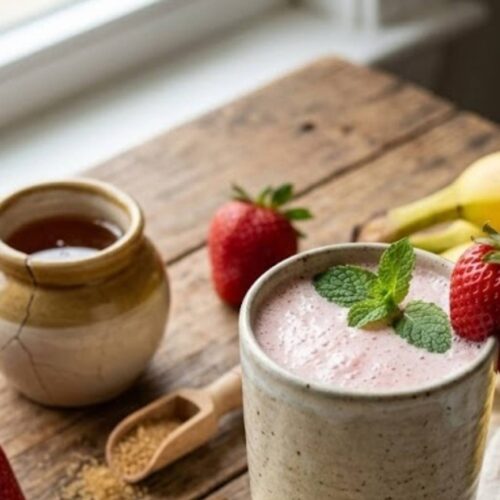 Banana Strawberry Juice Recipe