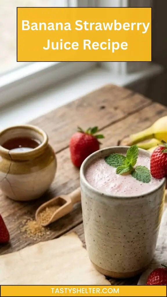 Banana Strawberry Juice Recipe 