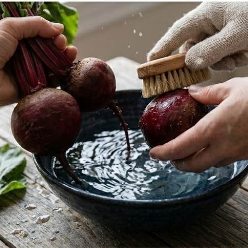 Step 2: Clean the Beets Step 2: Clean the Beets